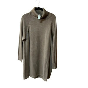 BluIvy Knit Chunky Turtleneck Sweater Oversized Pullover Dress- Size M/L- NWT